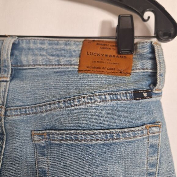 Lucky Brand Womens Flare Jeans Country Western Boho Distressed Slits Size 0 - Picture 8 of 13